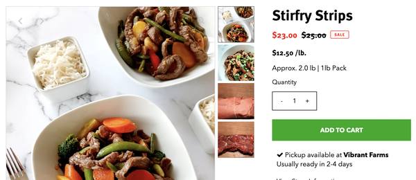 Stir fry strips on sale 