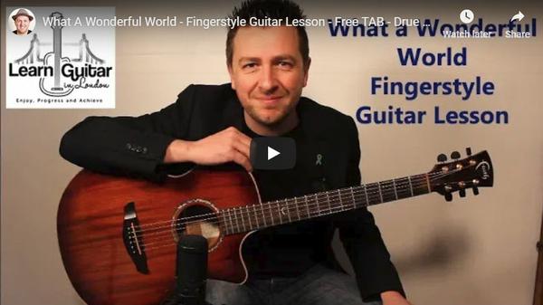 What A Wonderful World - Fingerstyle Guitar Lesson - Drue James