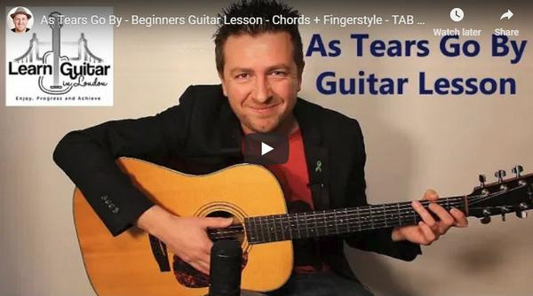 As Tears Go By - Acoustic Guitar Lesson - Drue James