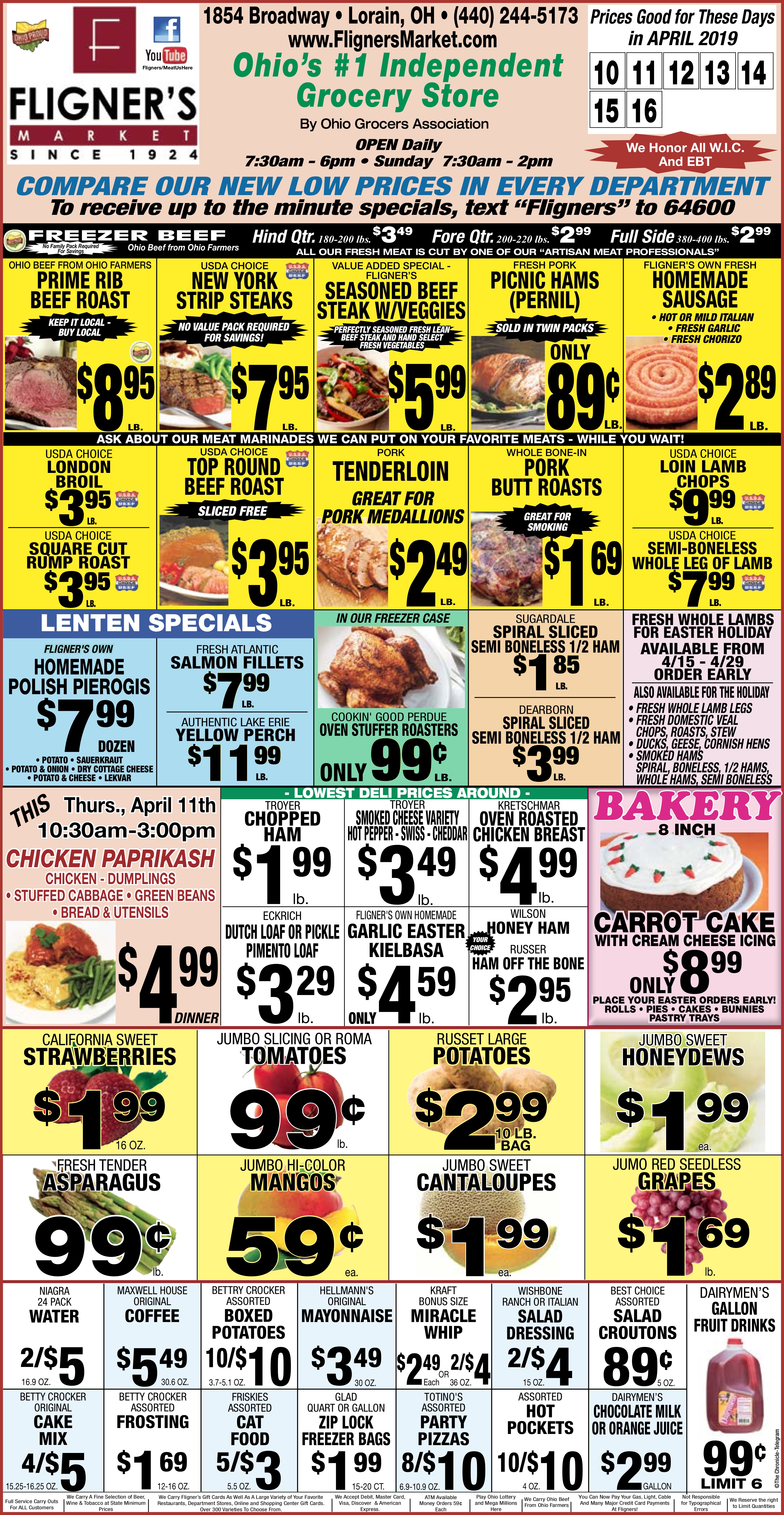 Fligner's Weekly Ad Special