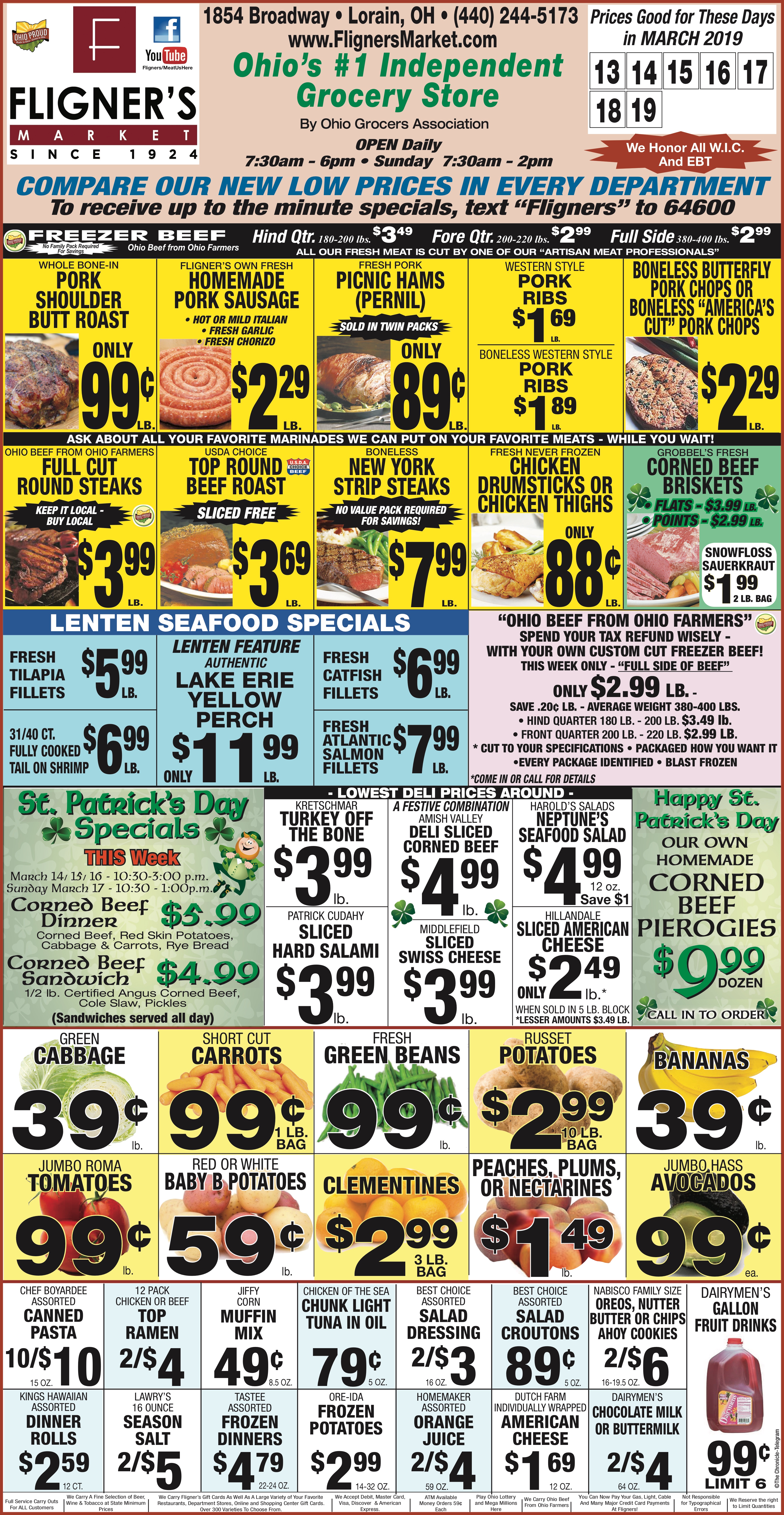 Fligner's Weekly Ad Special
