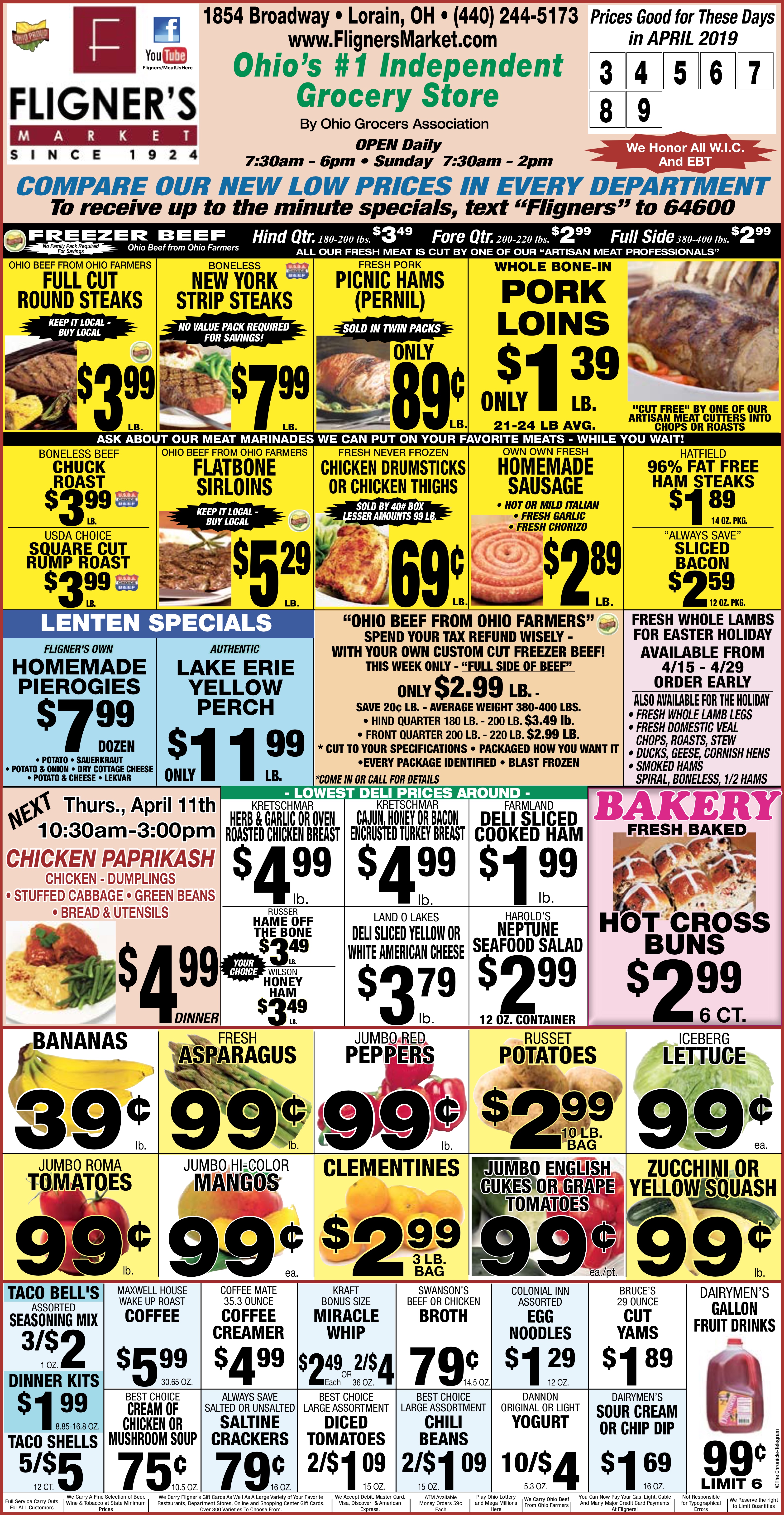 Fligner's Weekly Ad Special