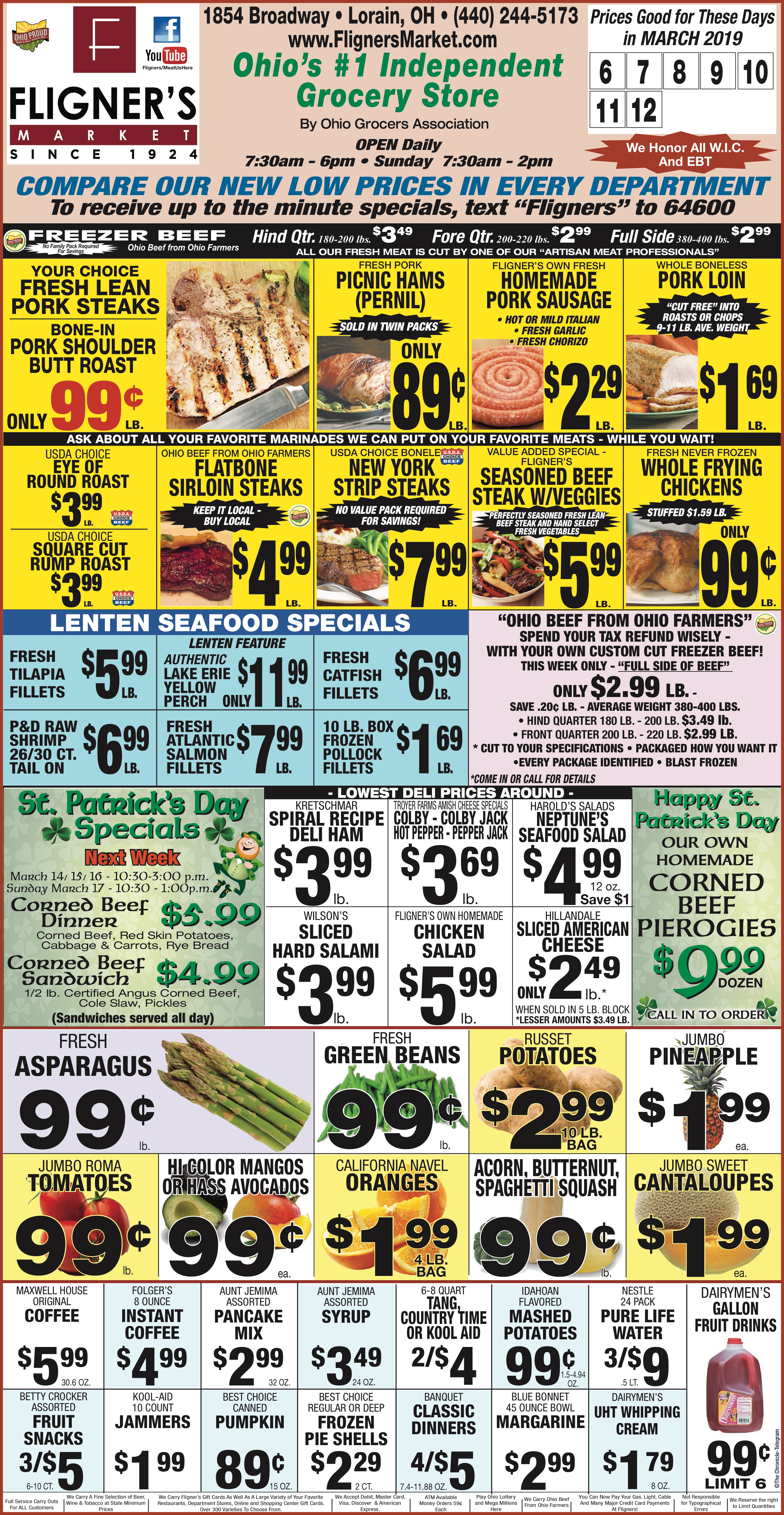 Fligner's Weekly Ad Special