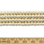 4mm Cream Glass Pearl