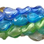 12mm Twist Foil Glass Bead Strands