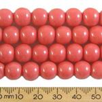 8mm Coral Glass Bead Strands
