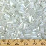Clear AB 6mm Bugle Beads