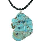 Wire Wrapped Turquoise Pendant