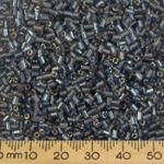 Grey Blue Lustre 2 Cut Bugle Beads
