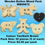 Wooden Button Beads