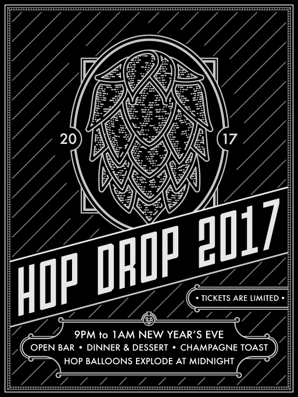 New Year's Eve Hop Drop Tickets - On Sale Friday November 20th