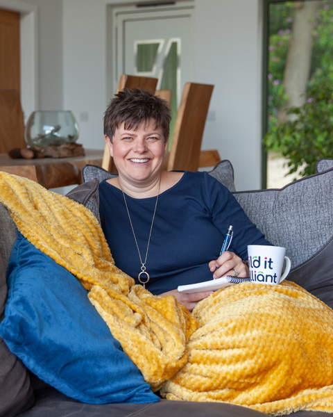 Writer sitting on chair