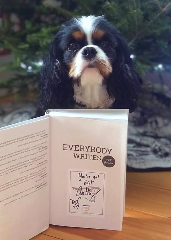 Augie with signed/doodled copy of EW2