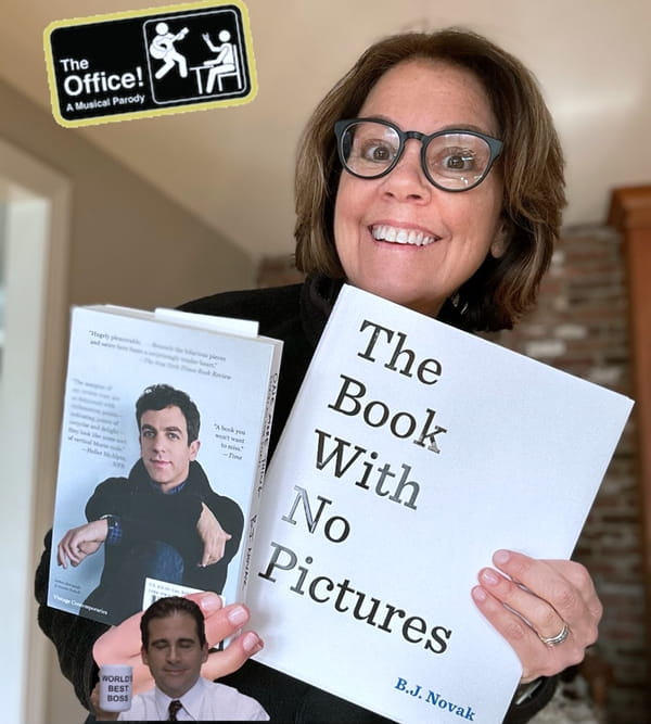 Ann with 2 books by BJ Novak