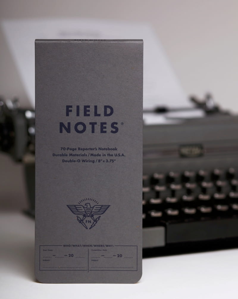 Field Notes reporter's flip notebook