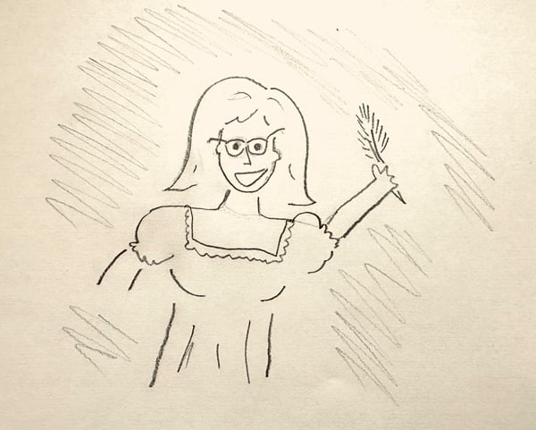 Ann as Bridgerton's Lady Whistledown