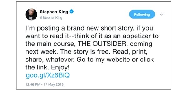 Stephen King tweet