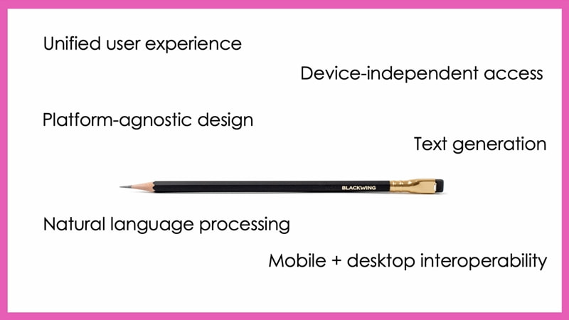 List of Analog Intelligence features, with Blackwing pencil