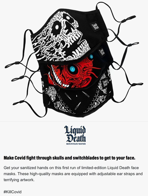 Liquid Death: Kill Covid