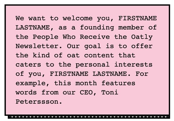 "Welcome, FIRSTNAME LASTNAME"