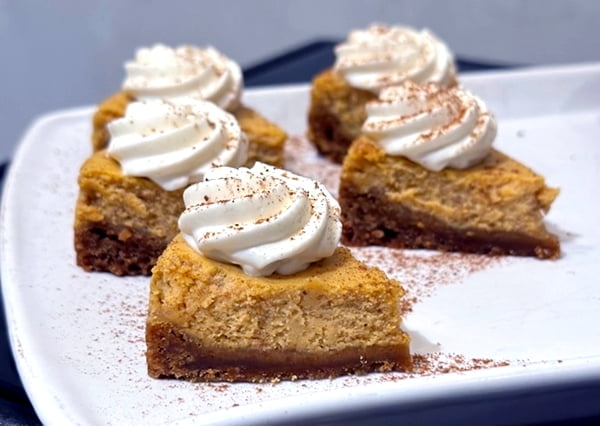 Tiny pumpkin pie slices