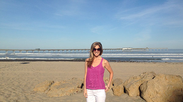 On the beach in San Diego