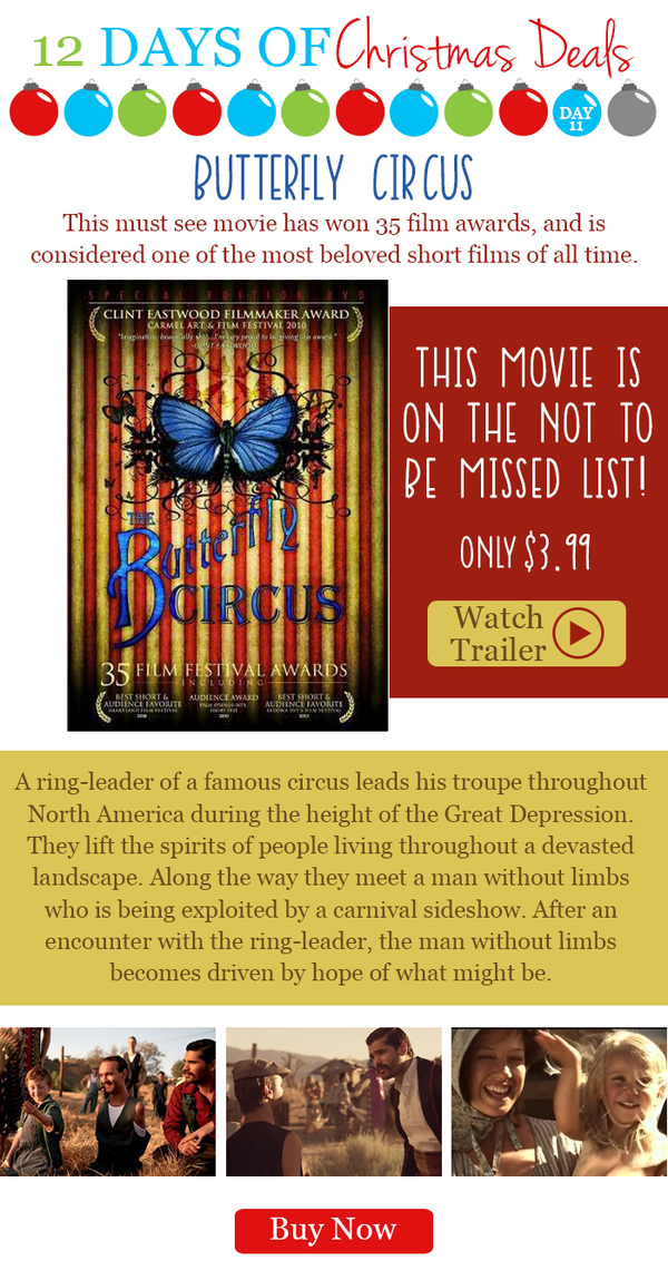 Butterfly Circus DVD - Only $3.99