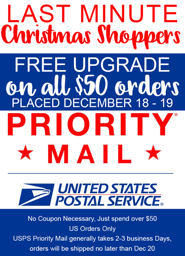 Free Priority Mail - $50 and Up