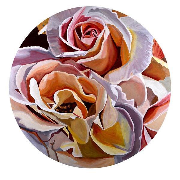 Floribunda , 77cm diameter acrylic on canvas, $AUD 800
