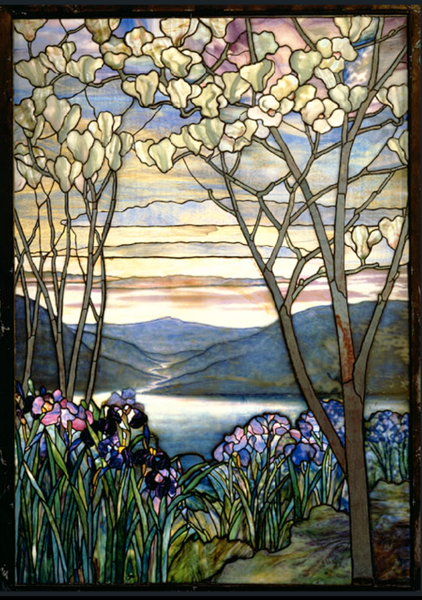 Magnolia and Irises - Louis Comfort Tiffany, 1908.