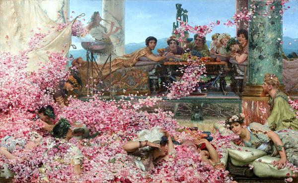 The Roses of Heliogabalus painted in 1888 by Sir Lawrence Alma-Tadema. 