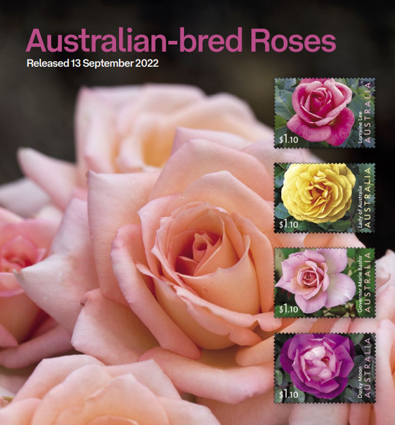 Australian Bred Roses stamps