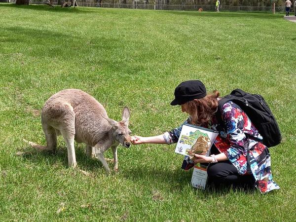 Me and a kangaroo