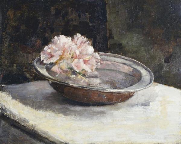Still Life With Rhododendron - Abbott Handerson Thayer -1886