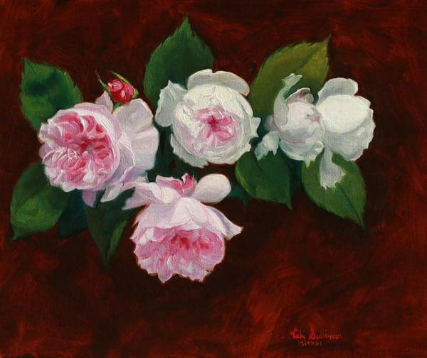 Fantin Latour roses - a painting by Vicki Sullivan