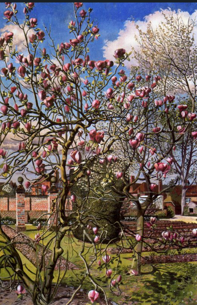 Landscape with Magnolia - Stanley Spencer, 1938.
