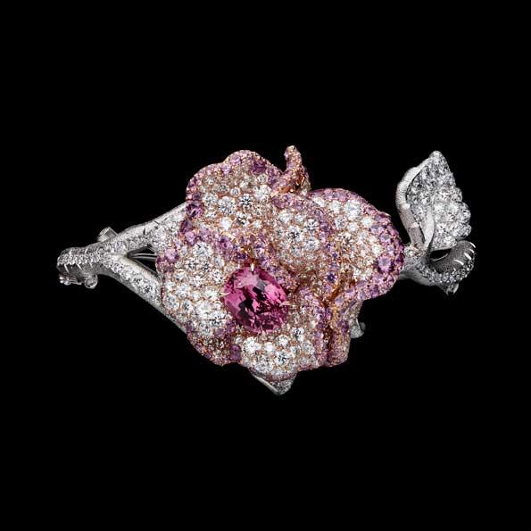 Dior rose brooch