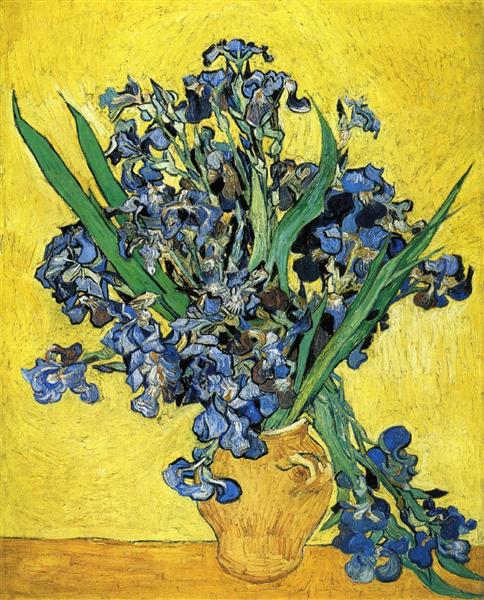 Still life with Irises - Vincent van Gogh, 1890