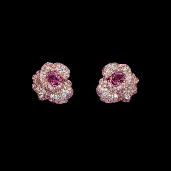 Dior rose earrings