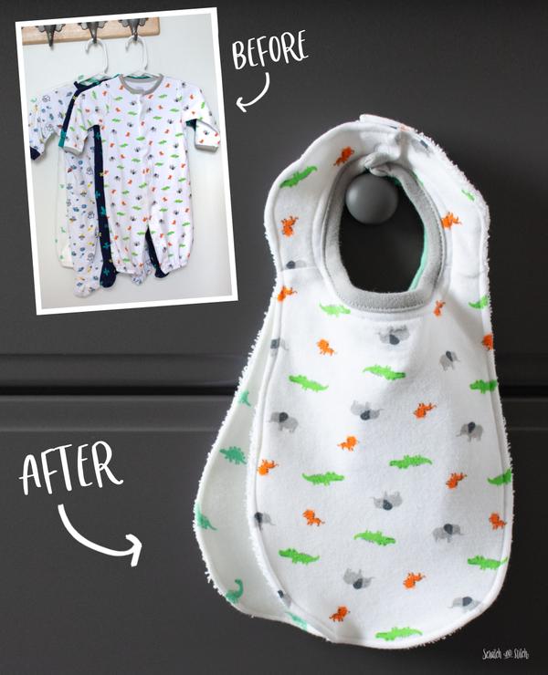 Upcycle Baby Clothes into Bibs