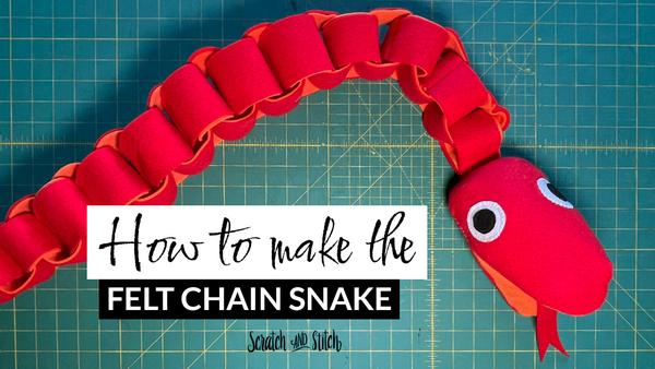 Felt Chain Snake Sewing Pattern