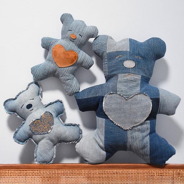 Denim Love Bears Sewing Pattern