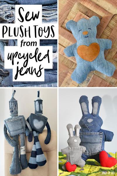 Denim Plushie Patterns and Tutorials