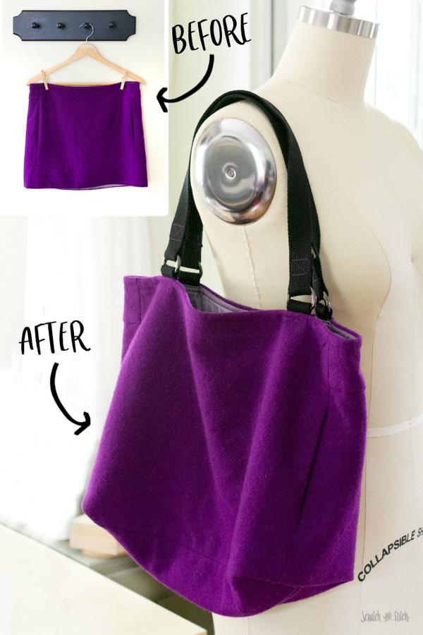 Mini Skirt to Tote Bag