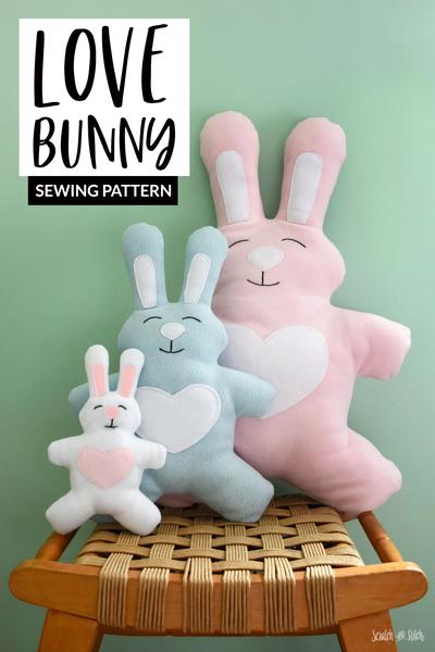 Love Bunny Plush Sewing Pattern