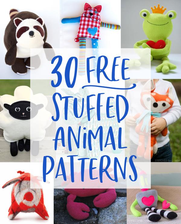 30 Free Stuffed Animal Sewing Patterns