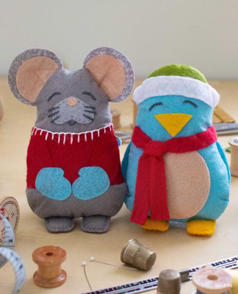 Pocket-Sized Mouse and Bird Stuffies