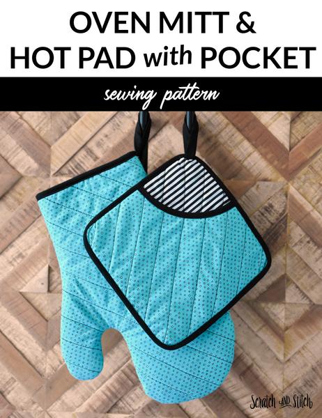 Oven Mitt + Hot Pad Sewing Pattern