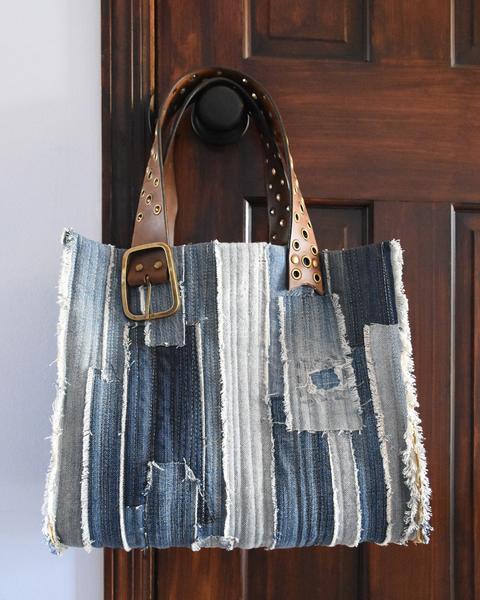 Quilted or Denim Tote Bag Sewing Pattern