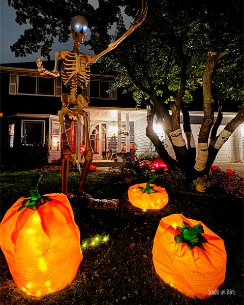 DIY Giant Glowing Pumpkin Patch